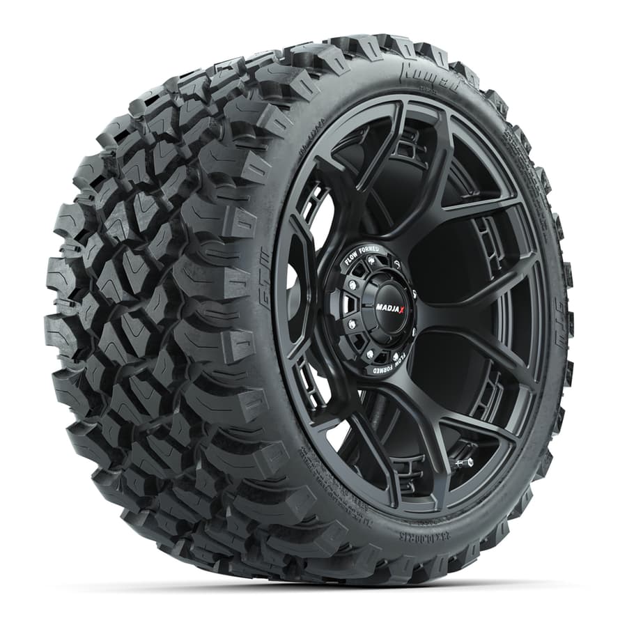 Set of (4) 15" MadJax® Flow Form Evolution Matte Black Wheels with GTW® Nomad Off Road Tires