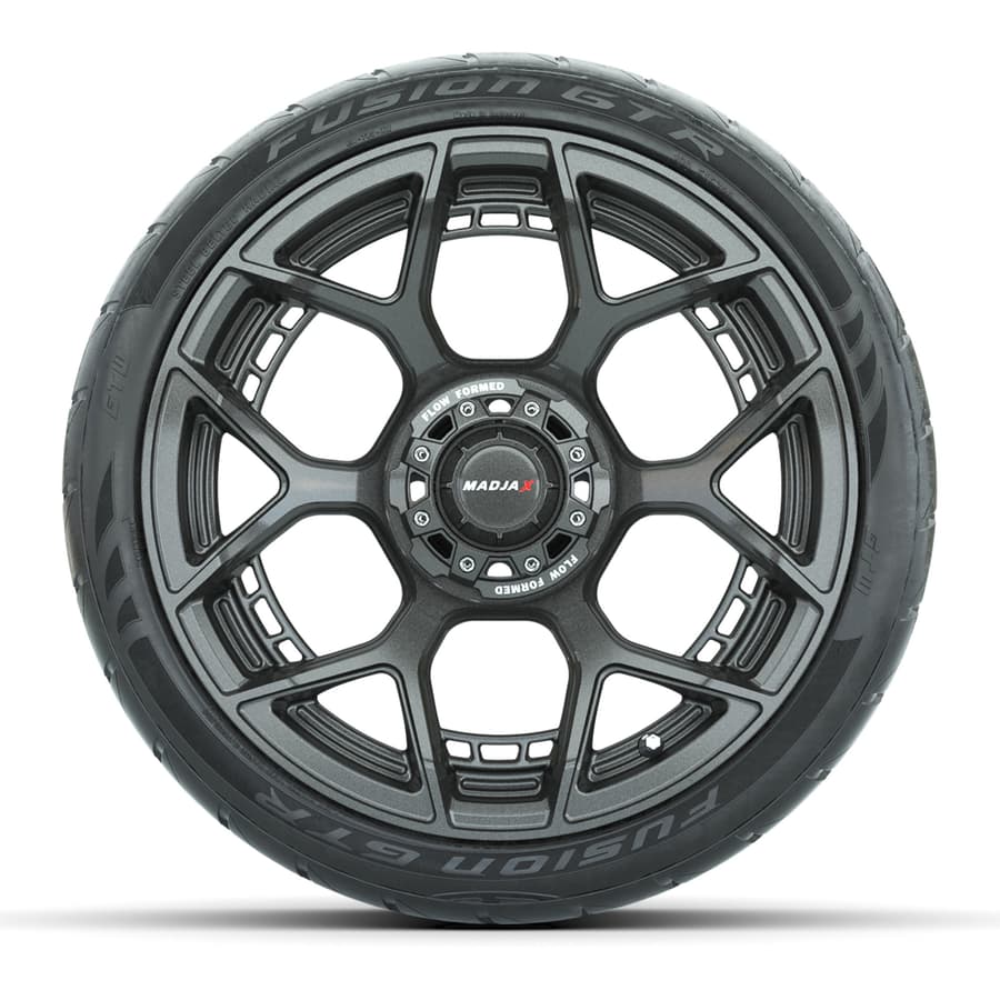 Set of (4) 15" MadJax® Flow Form Evolution Gunmetal Wheels with GTW® Fusion GTR Street Tires