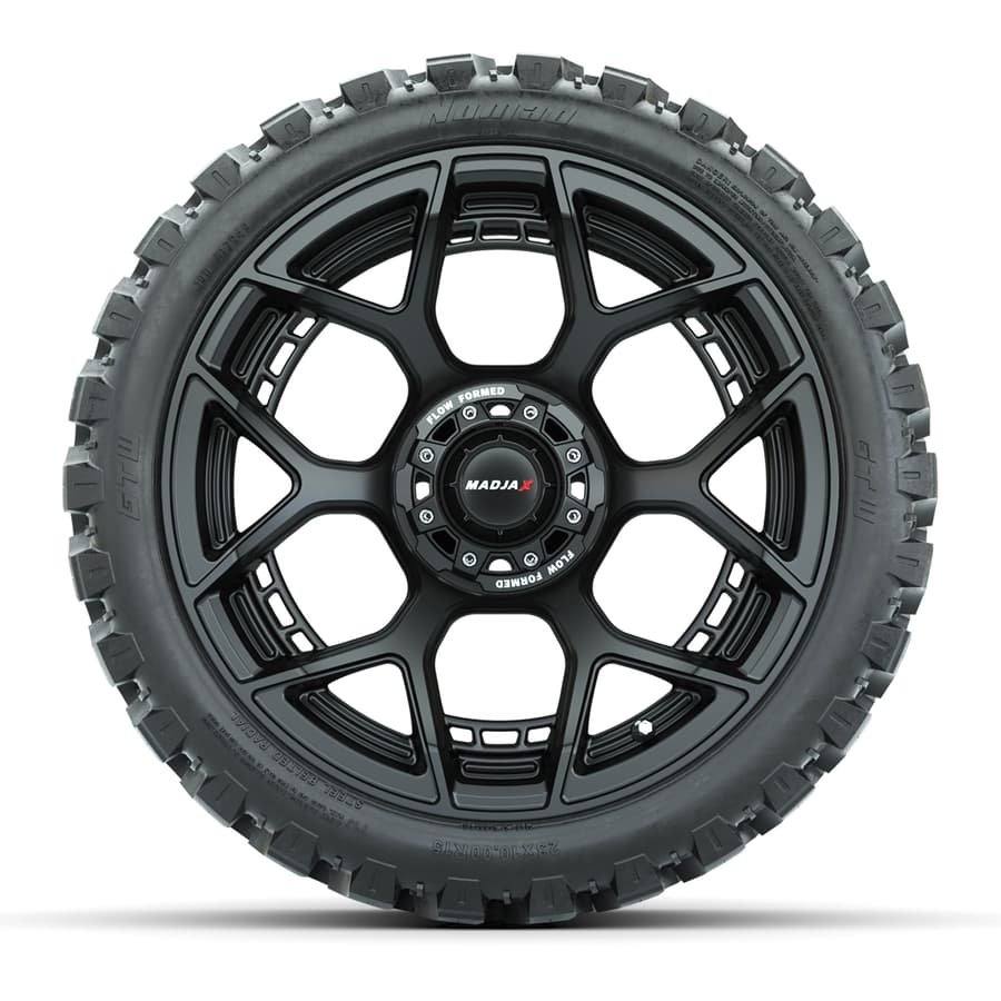 Set of (4) 15" MadJax® Flow Form Evolution Matte Black Wheels with GTW® Nomad Off Road Tires