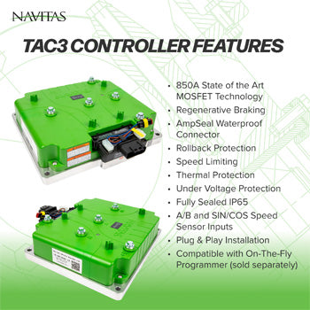 Navitas TAC3 850a Conversion Kit 48V/72V for Club Car 48/72V
